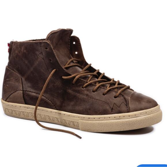 Oliberte NWT Bokoroo lace up sneakers leather shoes fair trade brown soft 40 - Picture 1 of 10